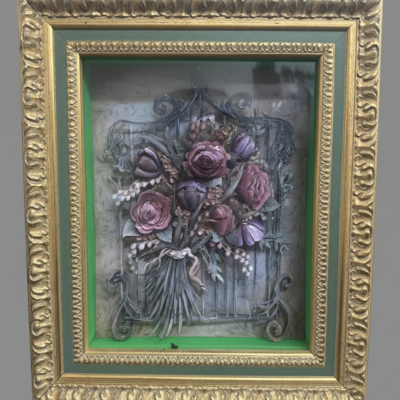 アート作品 シャドーボックス 花束をお買取りさせていただきました。　